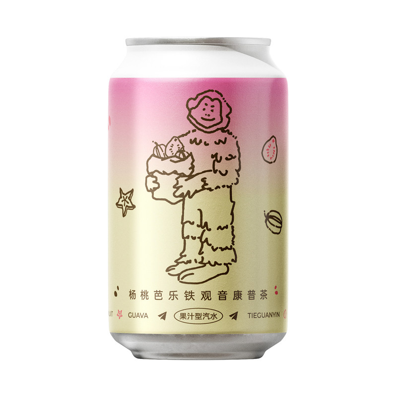 杨桃芭乐铁观音康普茶 红茶菌发酵果味果汁茶饮料 官方旗舰店