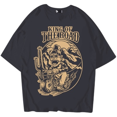 核爆炸220g深灰全棉大码短袖T恤