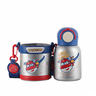 杯具熊超级飞侠乐迪妙趣儿童保温杯双饮吸管婴幼儿园宝宝小水杯壶