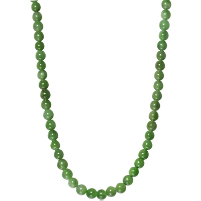 潮宏基S925银和田玉项链碧玉