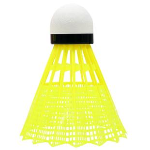 李宁尼龙羽毛球飞行稳定防风复合软木耐打尼龙球中速黄色2只装