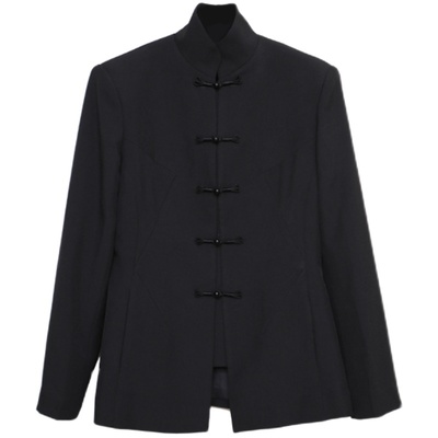 apozi中式风立领暗黑系短外套