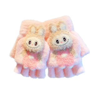 儿童手套拉布布新款卡通小女孩五指套冬季防寒保暖男童宝宝手指套