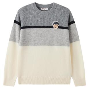 【100%羊毛】PawinPaw卡通小熊童装25年冬季新款男童圆领毛衣抗菌