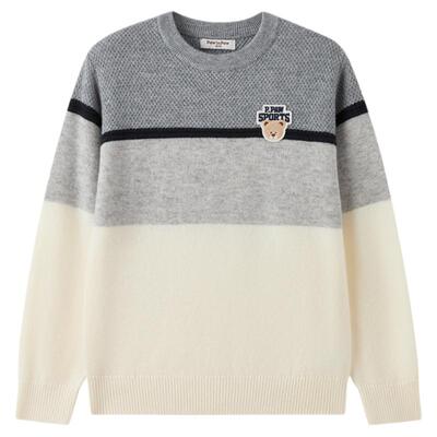 【100%羊毛】PawinPaw卡通小熊童装25年冬季新款男童圆领毛衣抗菌