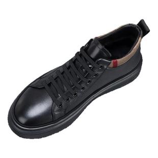 高帮皮鞋男款冬季保暖加绒棉鞋2024新款软底软皮潮流百搭休闲板鞋