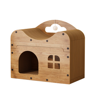 猫抓板耐磨不掉屑立式猫抓板瓦楞纸猫窝一体四季通用多面可抓