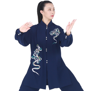 武极堂夏季春秋新款八段锦太极服女太极拳练功服男太极表演服