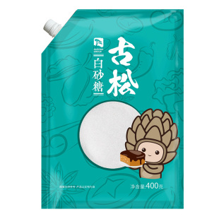 古松 食用带嘴白砂糖400g 碳化工艺幼砂糖蔗糖细砂糖白糖烘焙原料