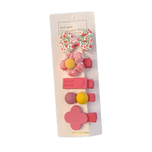 婴儿宝宝全包布发夹女童不伤发可爱超萌汗毛夹儿童婴幼儿发卡头饰