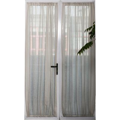 慕布卡免打孔有褶皱内开隔断窗纱