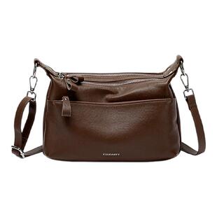 真皮女式斜挎包包2026新款复古高级感多层休闲女士单肩包秋冬季