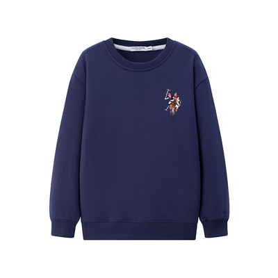 US POLO男女童卫衣春秋2025新款中大童保罗品牌春季儿童套头上衣