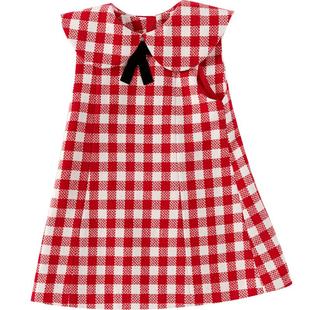 巴拉巴拉童装儿童连衣裙女童A字裙2025春秋装新款小香风千鸟格裙
