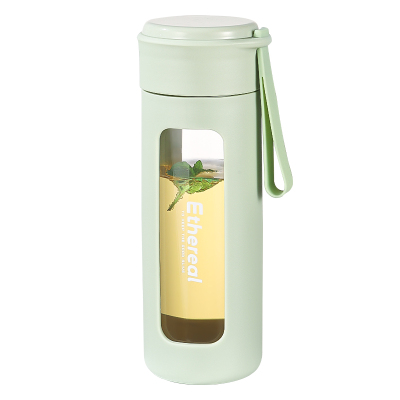 水杯玻璃杯2025新款女高颜值双层隔热耐高温便携茶水分离泡茶杯子