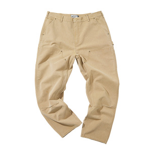 NE核爆炸大码男装工装裤牛仔裤卡其色休闲百搭矿工伐木长裤男女款