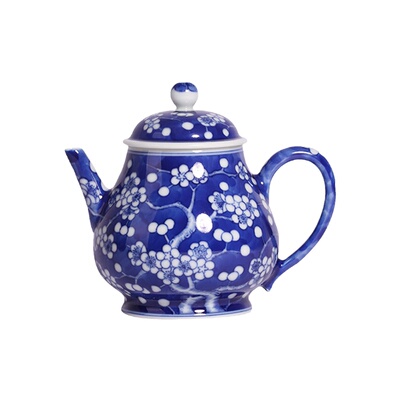 小桥窑青花冰梅梨壶茶壶