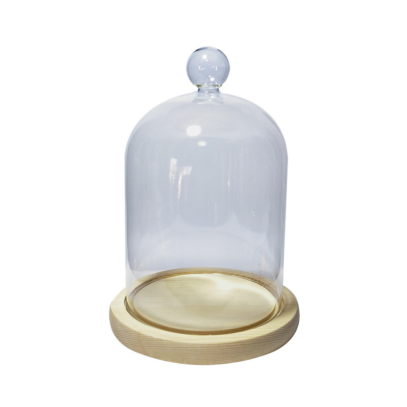 促销永生干花玻璃罩花房粘土手办古玩工艺品盲盒防尘罩香薰蜡烛罩