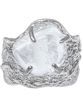 冰裂水晶月球表面戒指