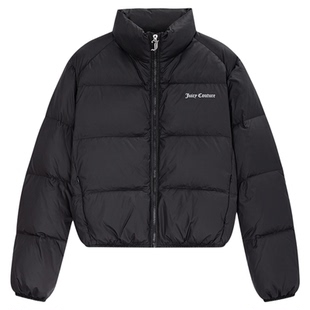 【90白鸭绒】Juicy Couture橘滋羽绒服女黑色短外套