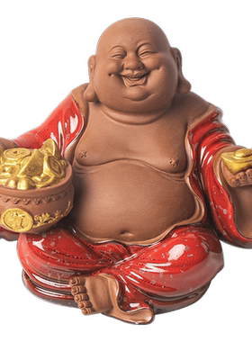 久造紫砂招财中式茶空间摆件