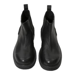 美式复古cleanfit切尔西靴男士短靴真皮高帮皮鞋厚底马丁靴工装靴