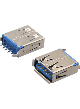 usb3.0接口母座立式弯脚利洲电子