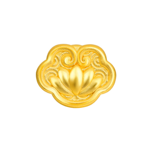 老克勒黄金硬金如意莲花转运珠足金999手链手串串珠路路通配饰女