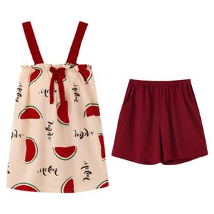 睡裙女夏季薄款吊带性感纯棉胖mm宽松大码200斤可爱睡衣自带胸垫