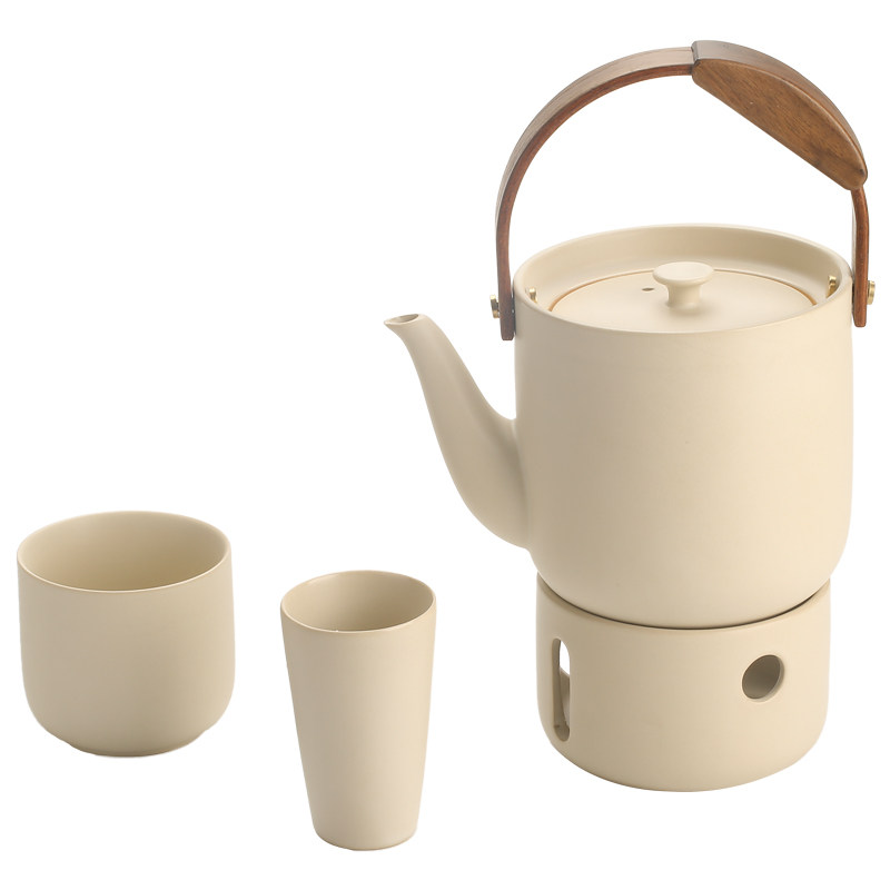 宜集堂INS中古提梁茶壶套装陶瓷温茶围炉小型泡茶大容量家用茶具