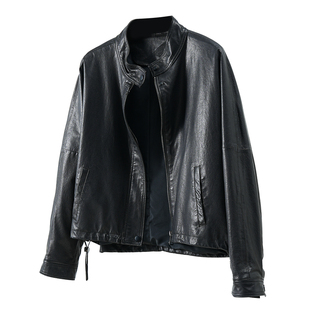全植鞣高端小羊皮真皮皮衣女短款2026春秋新款小个子皮夹克外套