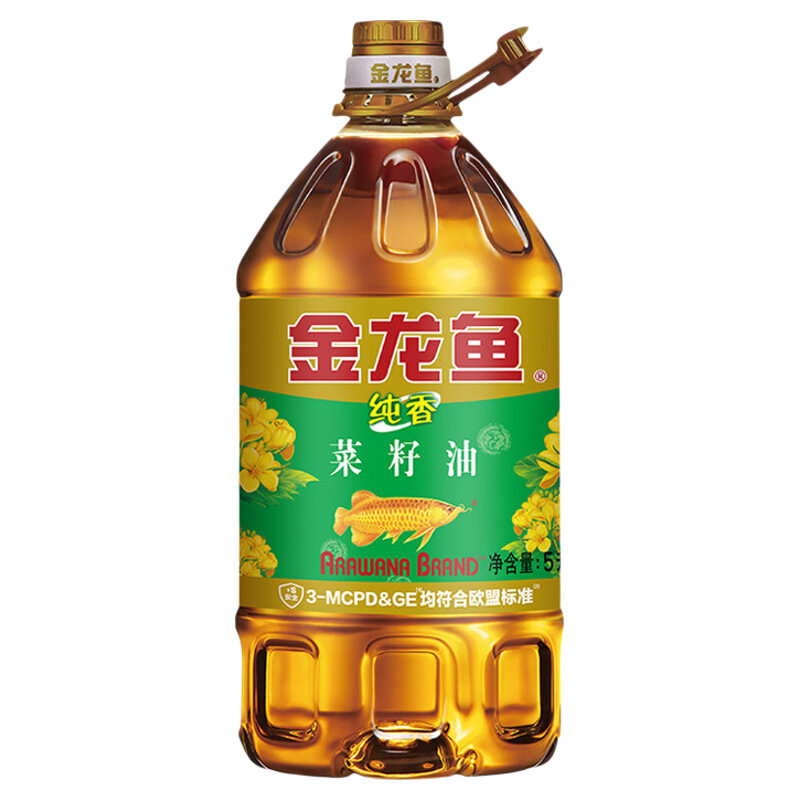 金龙鱼纯香菜籽油5L家用食用油优质浓香色拉油醇香风味炒菜桶装