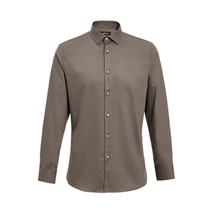 【柔滑羊毛衬衣】callisto2025秋冬新款男士长袖纯色翻领休闲衬衫