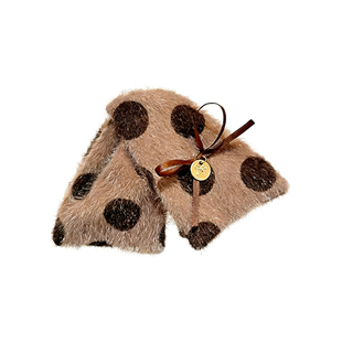 小众温柔波点毛绒三角抓夹发饰女时尚高级感丝巾造型发夹甜美秋冬