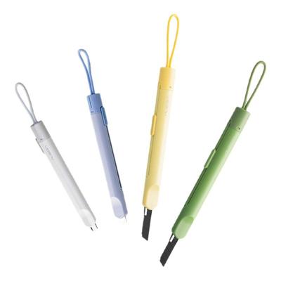 得力安全自锁便携黑刃美工刀