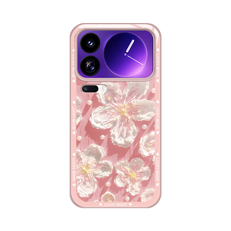 适用小米18ProMax手机壳新款小米18Pro钢化玻璃镜面保护套xiaomi镜头全包防摔硬壳女生潮网红创意高级浮雕花