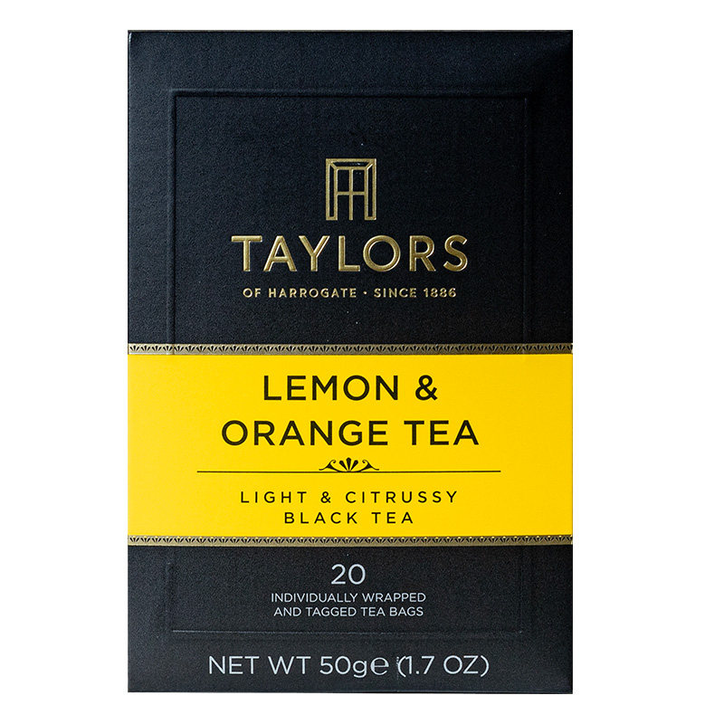 英国进口泰勒茶柠檬香橘红茶茶包
