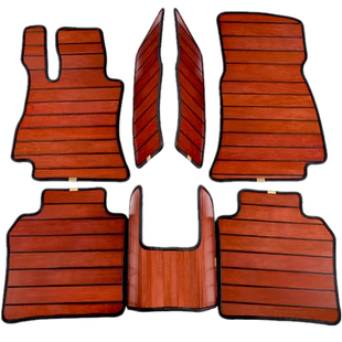 广汽传祺M8实木地板脚垫专用于传奇M8宗师版Gm8/E9脚垫大理石纹