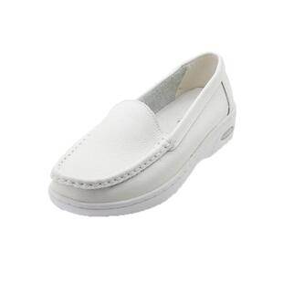 内联升护士鞋女鞋牛皮坡跟舒适透气休闲单鞋医生工作气垫鞋1344C