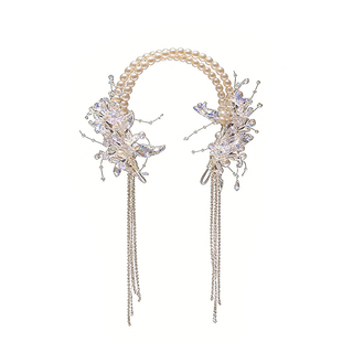 儿童高级感表演发饰公主落难发箍女童水晶流苏绑头丝带头箍25新款