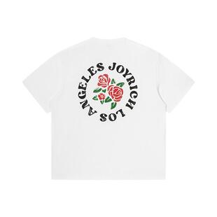 JOYRICH美式街头竹节宽松斑驳印花短袖圆领T恤25新款男女同款
