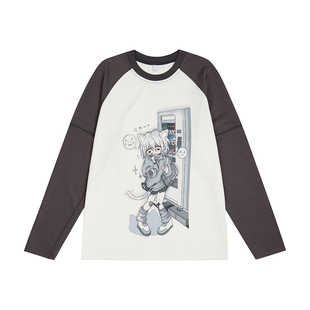 叁毒原创电击小猫y2k水色二次元短袖亚文化上衣少女萌软妹长袖t恤