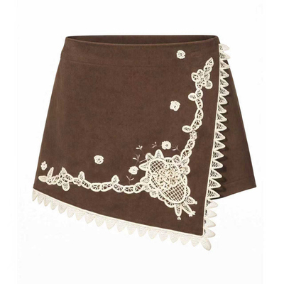 【现货】SHELLE ARTISTE26夏季新款刺绣不规则半裙显瘦A字裙裤