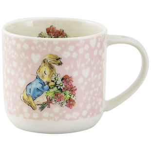 比得兔Peter Rabbit日本进口马克杯水杯陶瓷粉色杯子情侣家用可爱