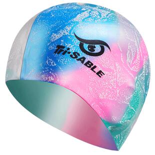 sable黑貂泳帽女防水不勒头长发护耳专用时尚可爱硅胶游泳帽ins