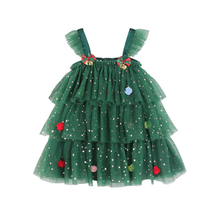 小O宝童装 宝宝圣诞套装女冬装2025新款女童红色新年毛衣套装裙