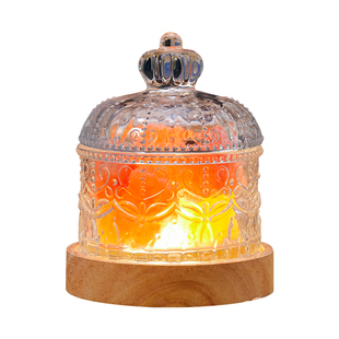 天然水晶无火香薰扩香石精油卧室家用持久留香助眠小夜灯摆件礼物