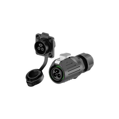 EW-LP16型防水连接器免焊单M16孔螺母式安装2/3/4/5芯航空插头座