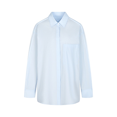 LESS职场通勤oversize纯色衬衫