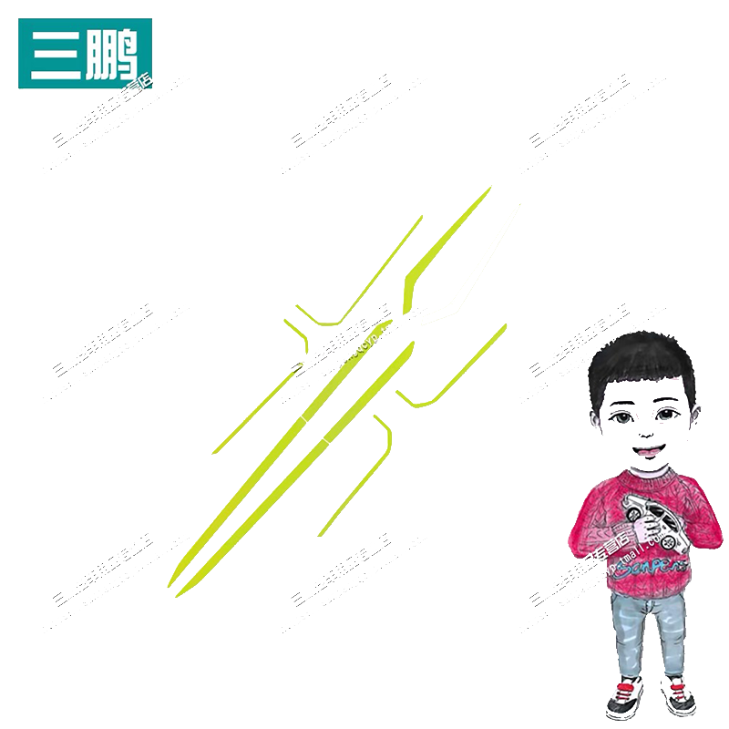 极氪001车贴腰线拉花车身